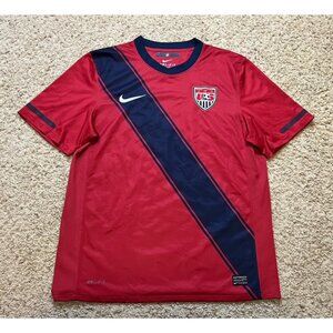 Team USA Men's Nike Dri Fit 2011 Away Red Kit Jersey Shirt Size Medium M Worn
